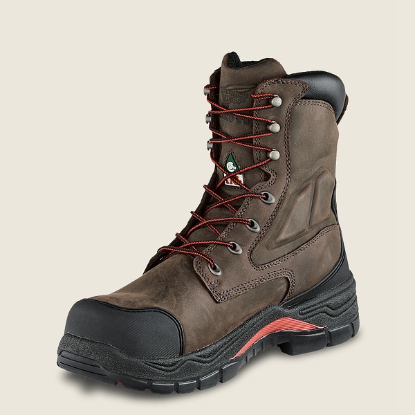 Mens Red Wing King Toe® Adc - 8-inch Insulated Waterproof Csa Toe - Safety Boots Dark Grey - BJR6802